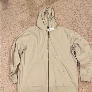 GAP Beige full zip hooded sweatshirt NWT